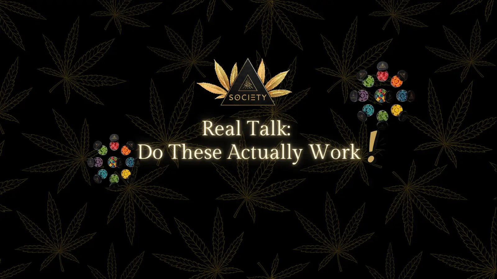 assortment of Society's Plant mood gummies for anxiety energy sleep and intimacy