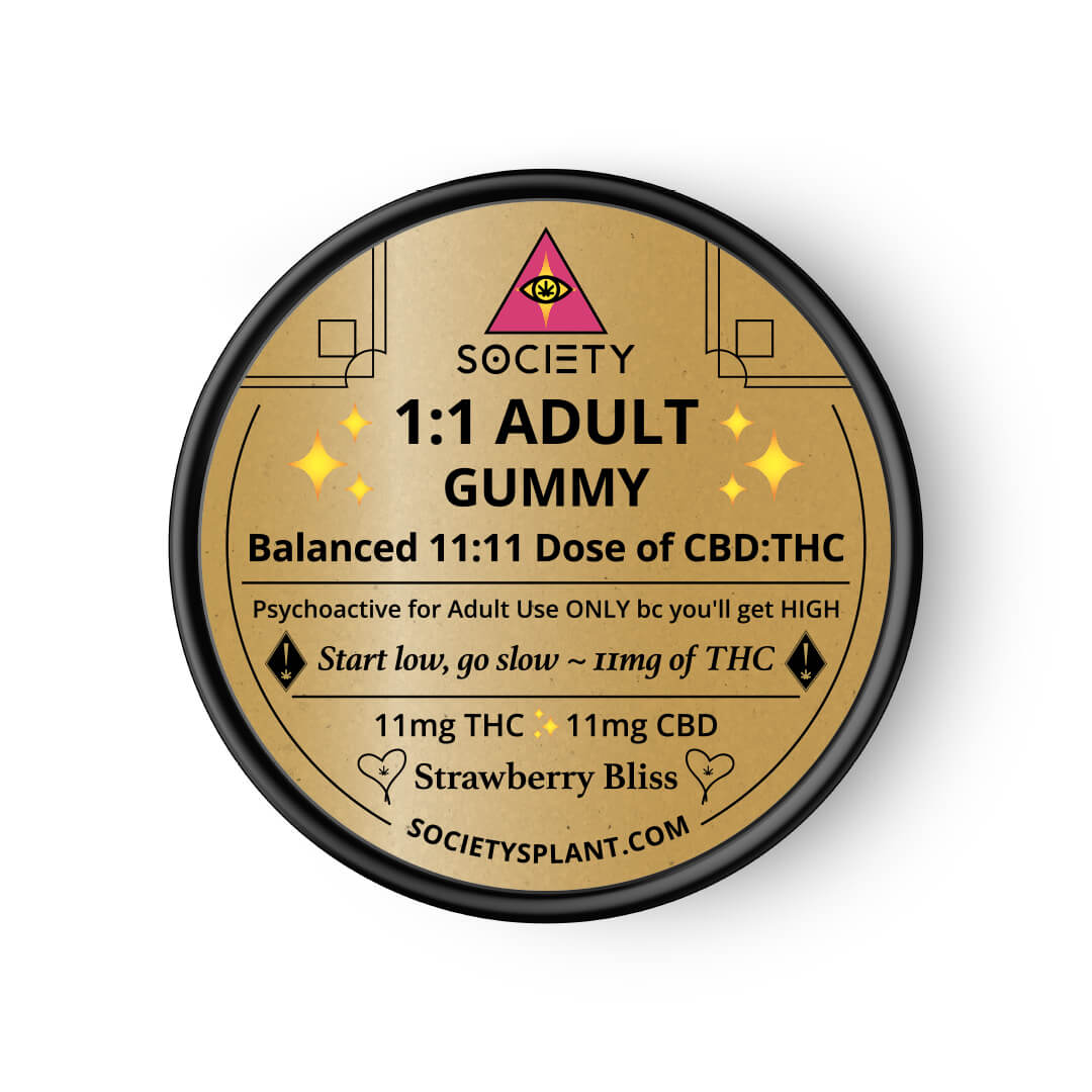 1:1 Adult Gummies D9 Edibles | THC Mood Gummies