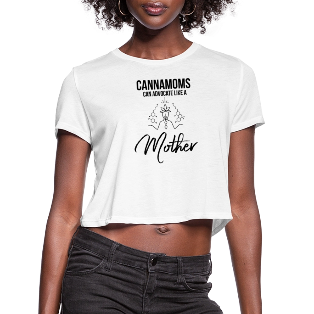 CannaMoms Can Advocate Like a Mother Women's Flowy Muscle Tank - white