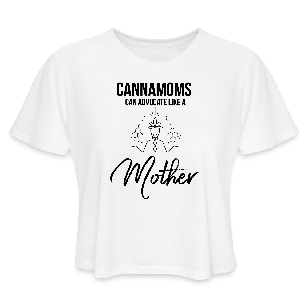 CannaMoms Can Advocate Like a Mother Women's Flowy Muscle Tank - white