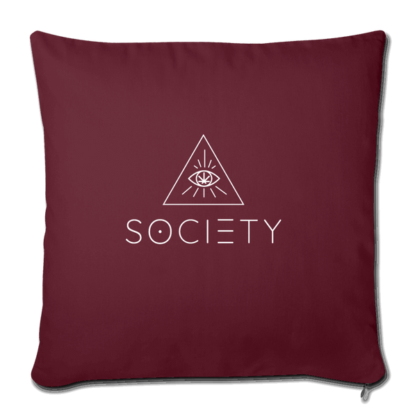 SOCIETY Throw Pillow Cover 17.5” x 17.5” - Society