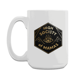 CannaMom AF High Society of Mamas Tea Mug - white