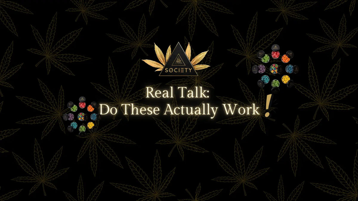assortment of Society's Plant mood gummies for anxiety energy sleep and intimacy