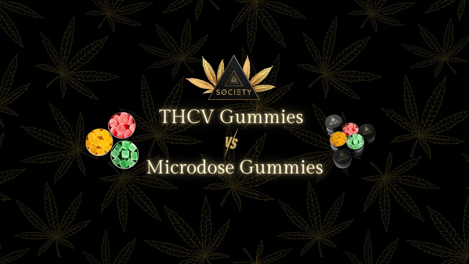 THCV gummies and microdose THC gummies side by side comparison