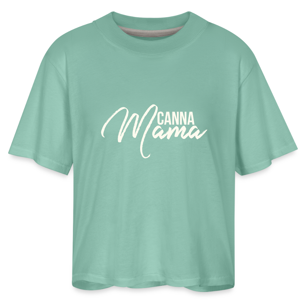 CannaMama Women's Crop t-shirt - saltwater