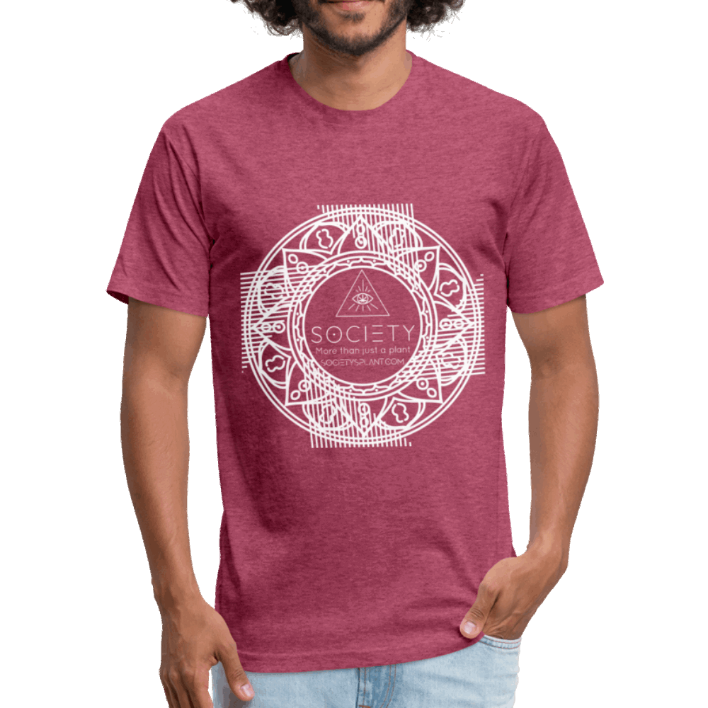 Mandala + More than just a plant on BACK Fitted Cotton/Poly T-Shirt by Next Level - Society