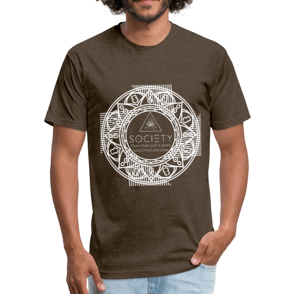 Mandala + More than just a plant on BACK Fitted Cotton/Poly T-Shirt by Next Level - Society