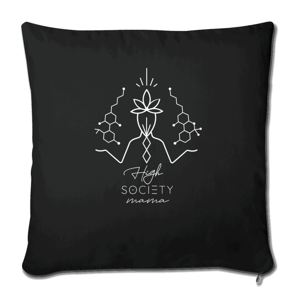 Balanced CBD - THC - Throw Pillow Cover 18” x 18” - Society