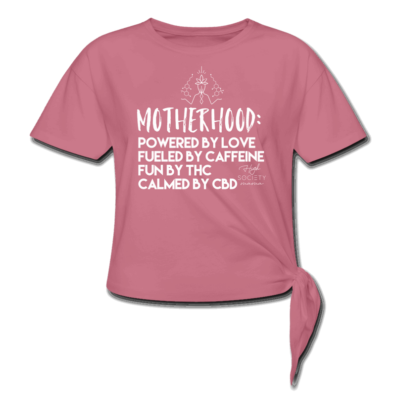 Motherhood Powered by Love Knotted T-Shirt - Society