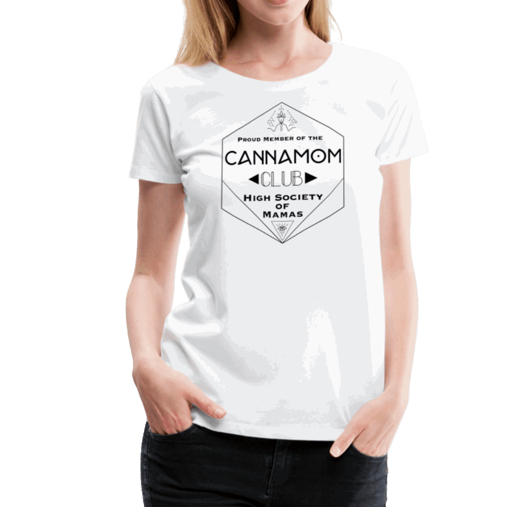 CannaMom Club Hexagon Women’s Premium T-Shirt - Society