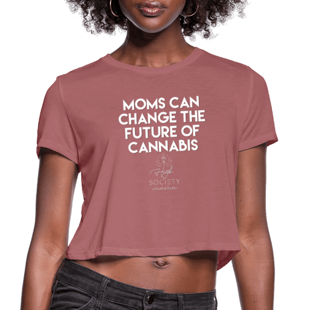 Moms Change the Future Women's Cropped T-Shirt - Society