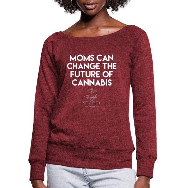 Moms Change Future Women's Wideneck Sweatshirt - Society