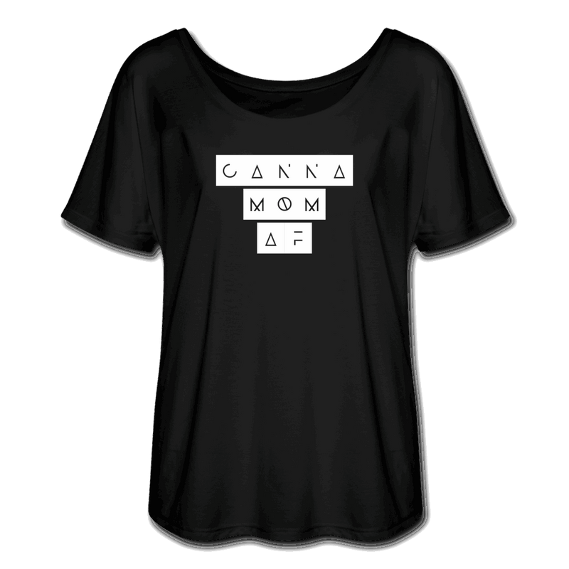 CannaMom AF Geometric Block Print Women’s Flowy T-Shirt - Society