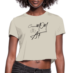 CannaMom AF front / SOCIETY Back Women's Cropped T-Shirt - Society