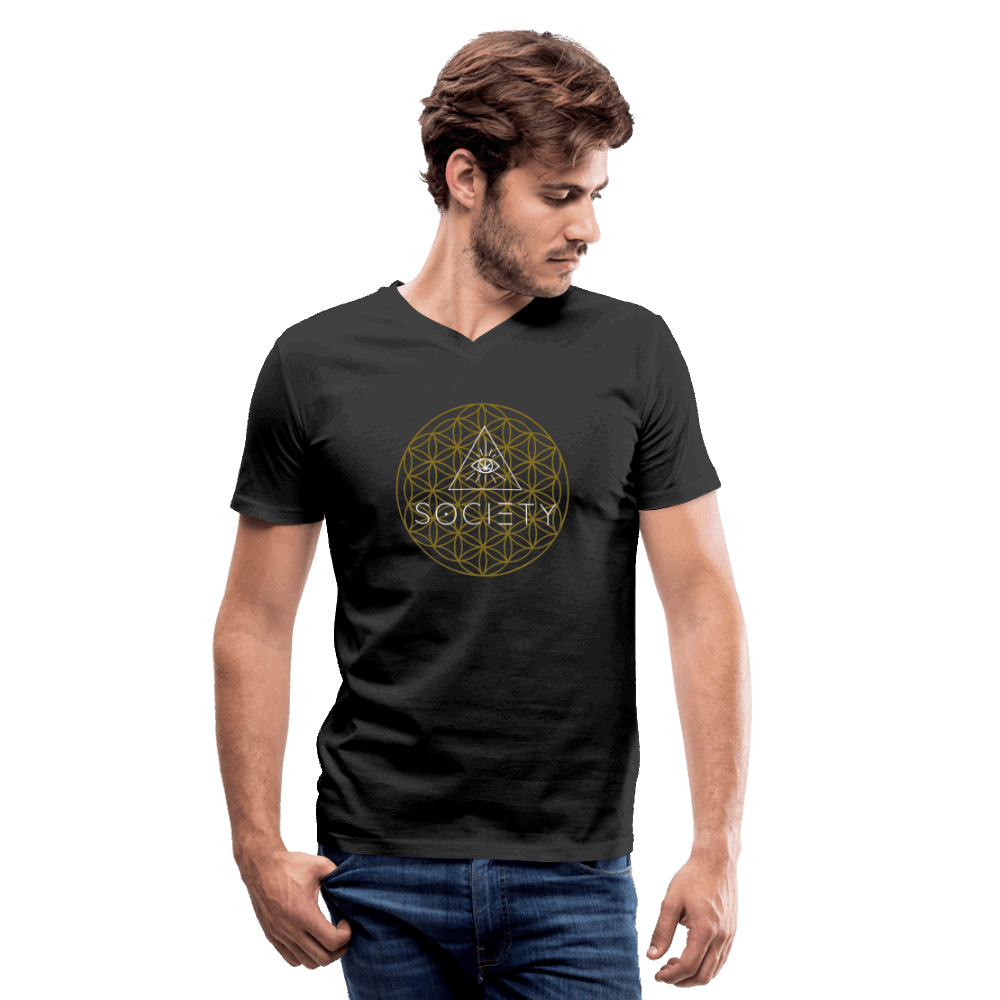 SOCIETY Flower of Life Men's V-Neck T-Shirt - Society