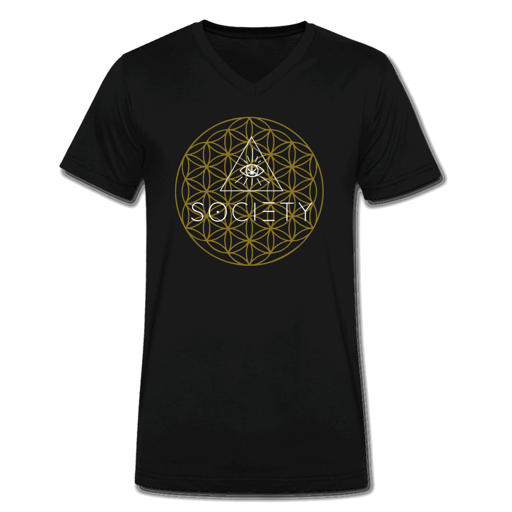 SOCIETY Flower of Life Men's V-Neck T-Shirt - Society