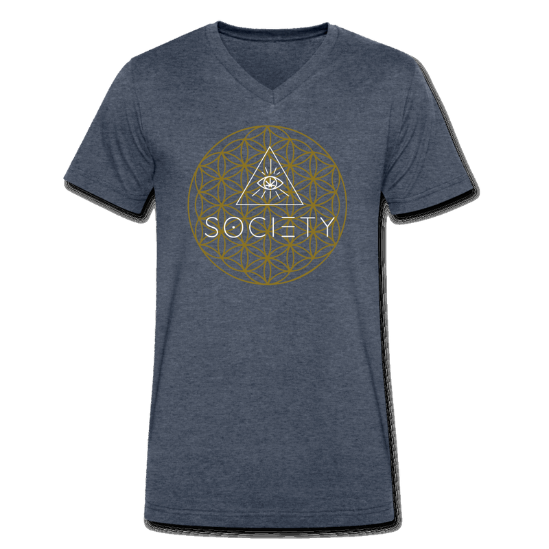 SOCIETY Flower of Life Men's V-Neck T-Shirt - Society