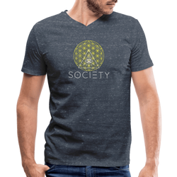 Society Layered with Flower of Life Men's V-Neck T-Shirt - Society