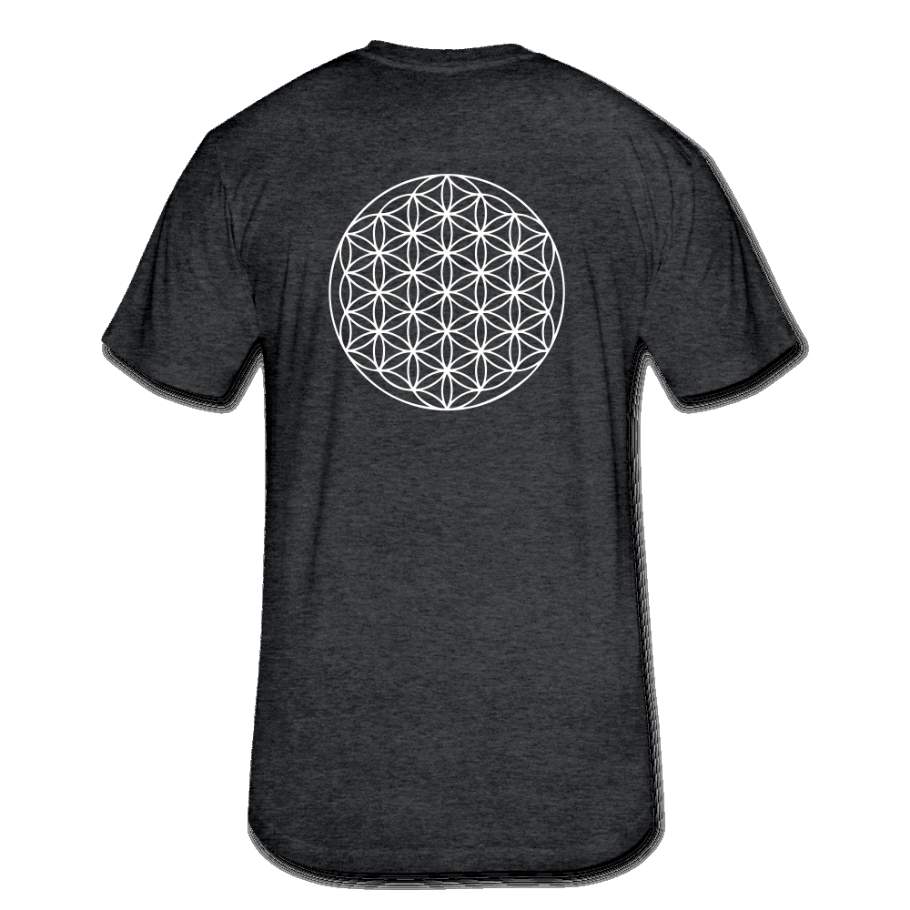 Society Breast - Flower of Life Back Fitted Cotton/Poly T-Shirt by Next Level - Society