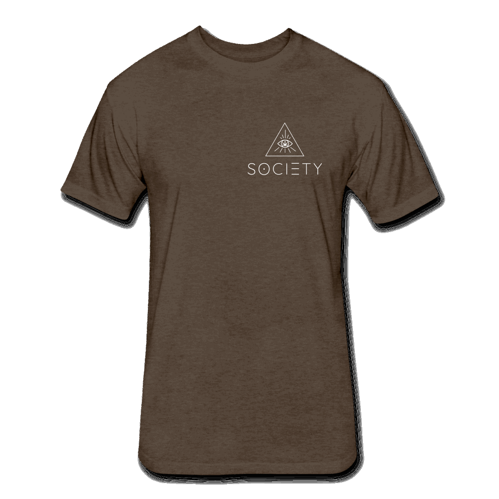 Society Breast - Flower of Life Back Fitted Cotton/Poly T-Shirt by Next Level - Society