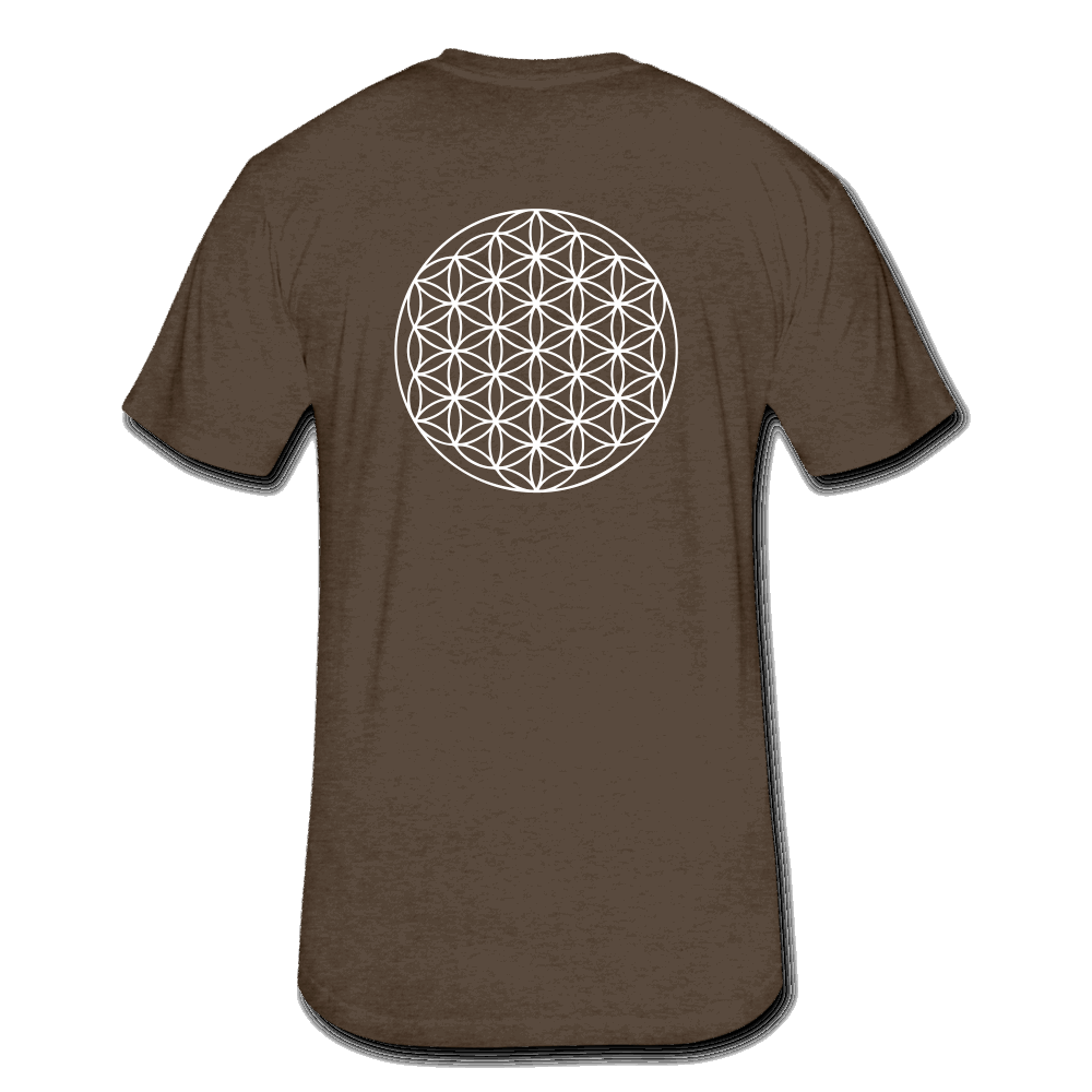 Society Breast - Flower of Life Back Fitted Cotton/Poly T-Shirt by Next Level - Society