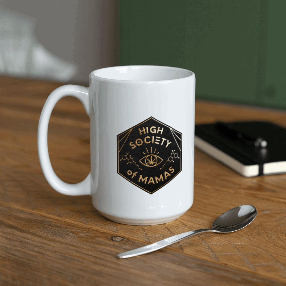 CannaMom AF High Society of Mamas Tea Mug - white