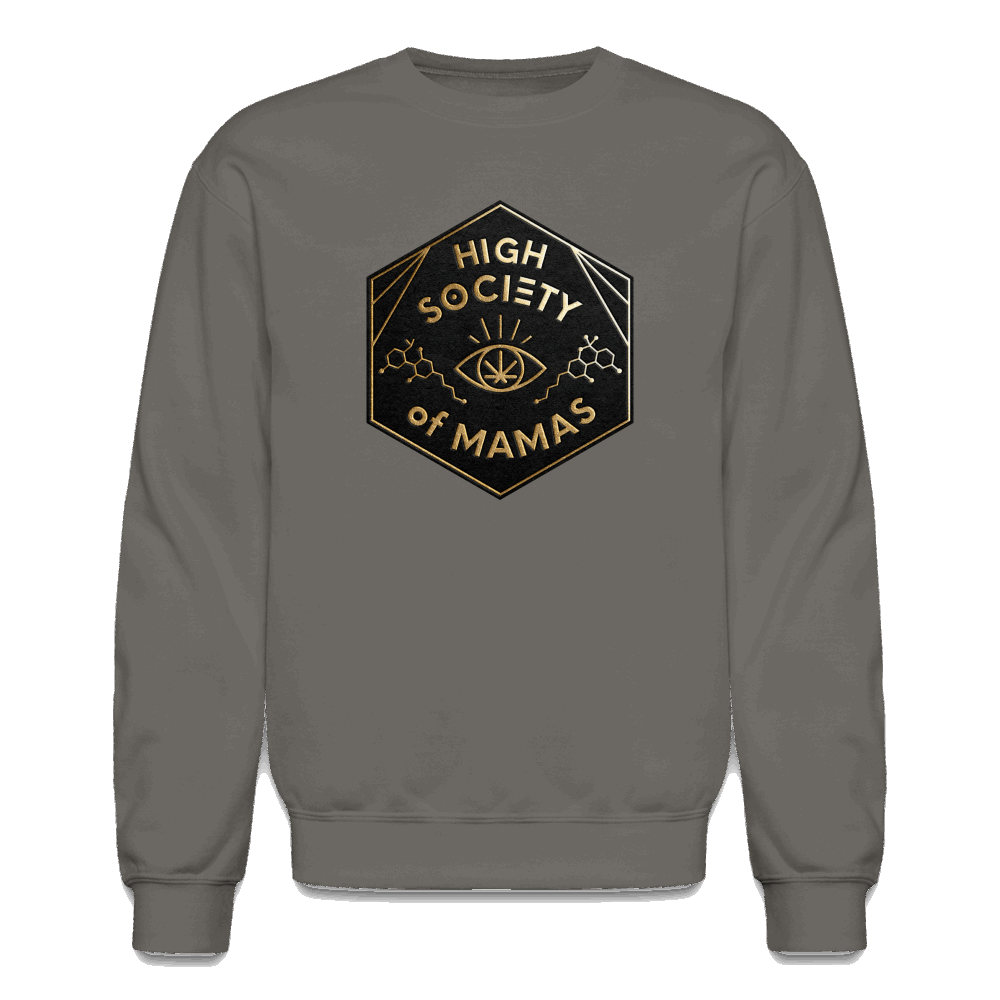 High Society of Mamas Crewneck Sweatshirt - asphalt gray