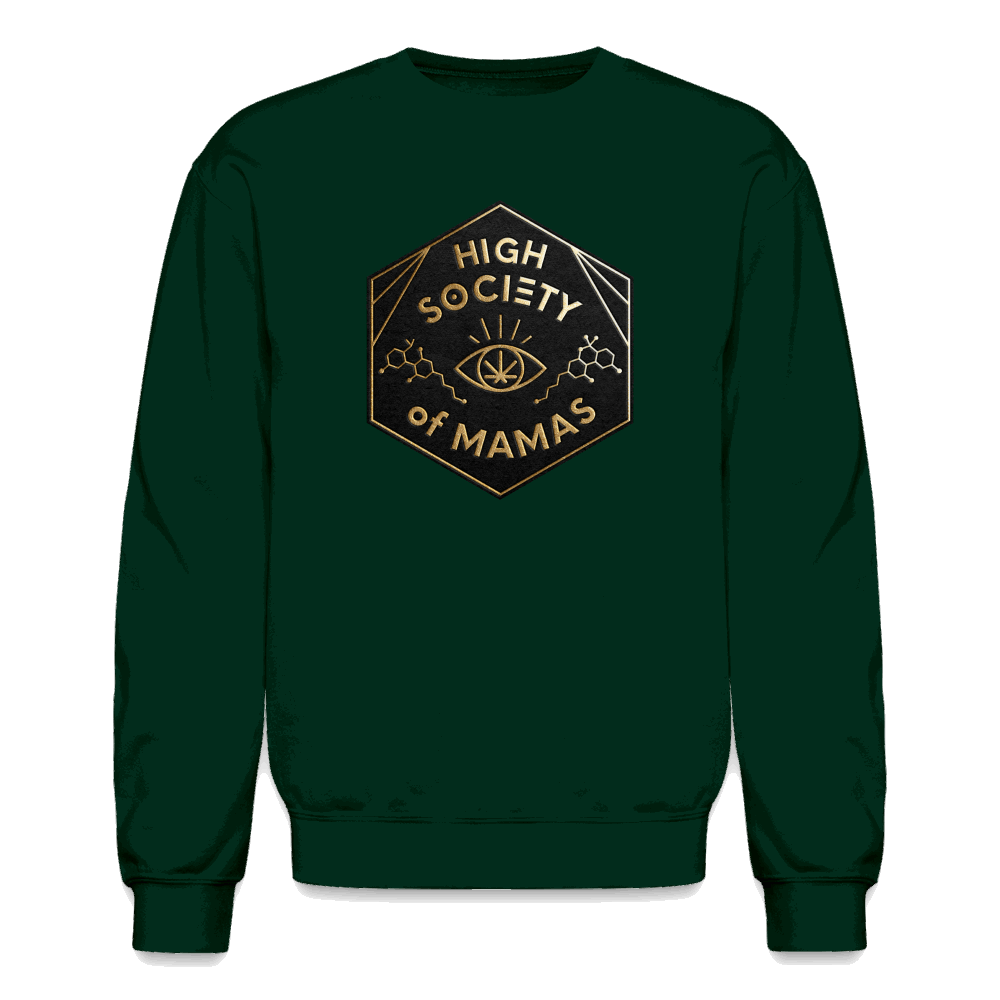 High Society of Mamas Crewneck Sweatshirt - forest green