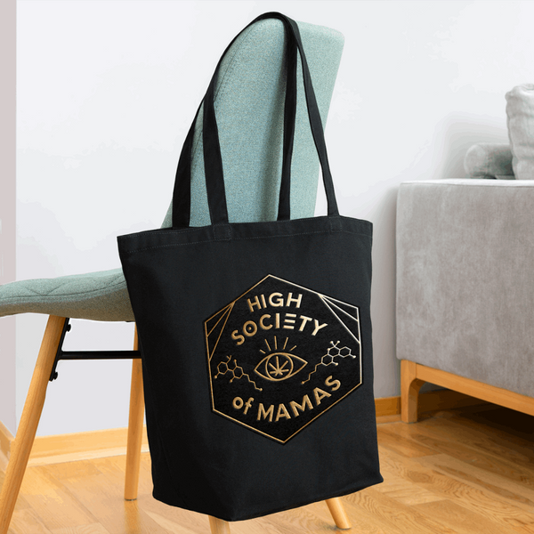 High Society of Mamas Eco-Friendly Cotton Tote - black