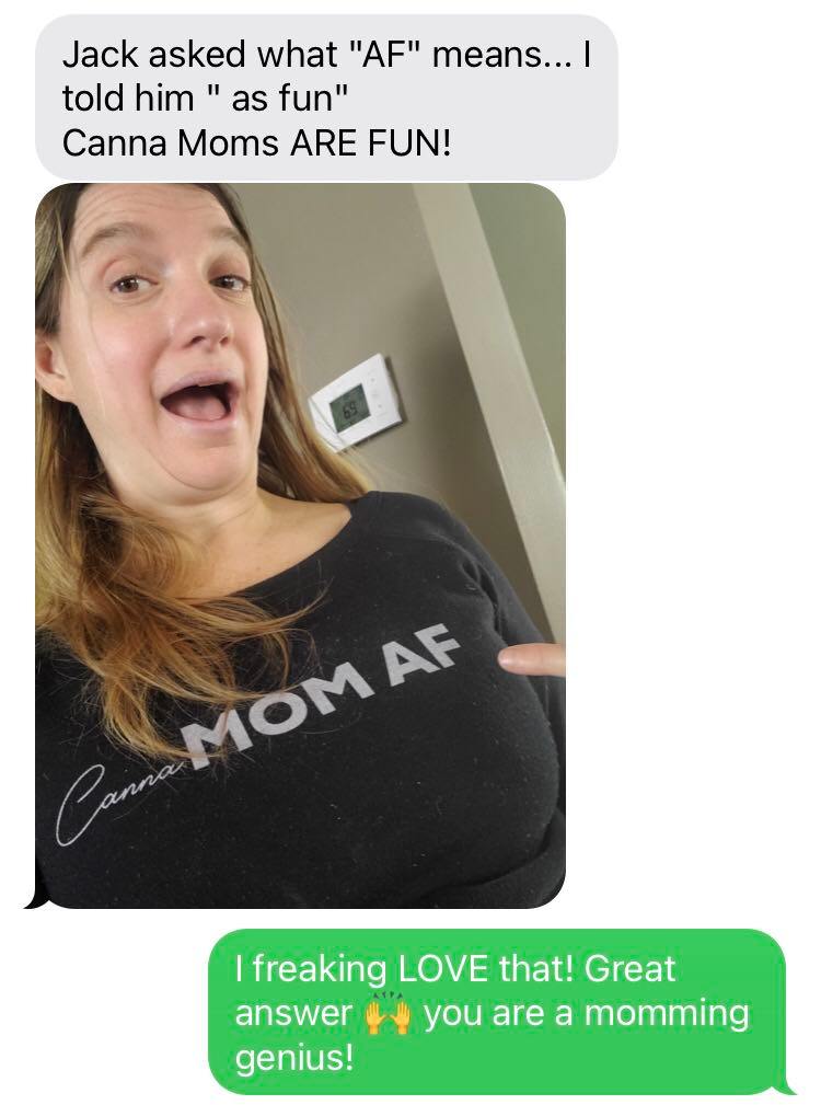 CannaMom AF / Normal for Moms Back Women's Wideneck Sweatshirt - Society