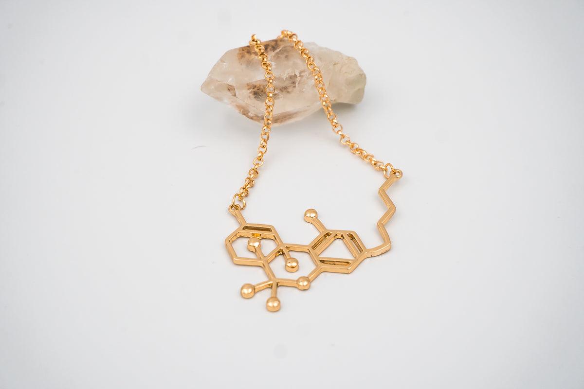 Gold Bling THC Molecule Necklace - Society