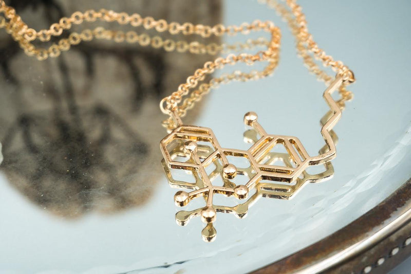 Gold Bling THC Molecule Necklace - Society