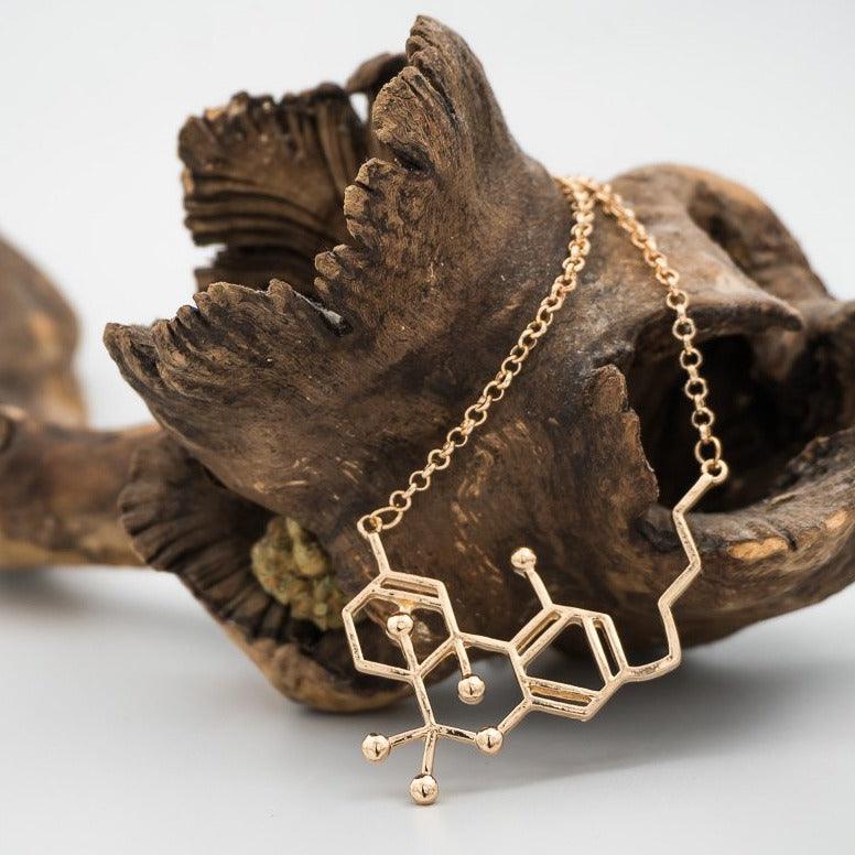 Gold Bling THC Molecule Necklace - Society