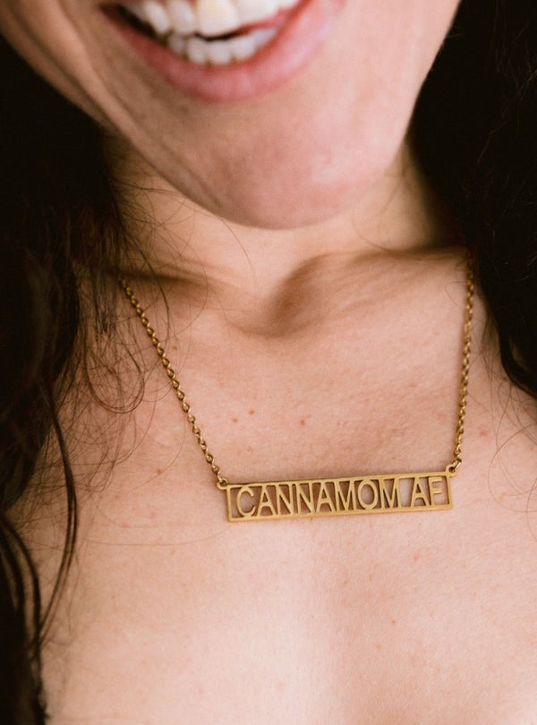 cannamom af necklace for moms mama cannabis jewelry